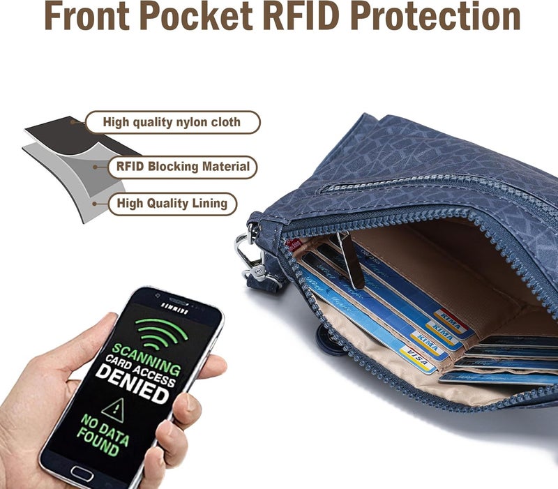 AOCINA محفظة معصم صغيرة للنساء مع حجب RFID حقيبة كتف هدايا ليوم عيد الحب حقائب هواتف نقالة - Image 3